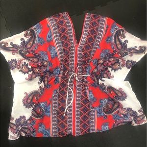 Jessica Simpson flowy Top or cover up - maternity